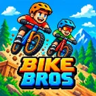 Bike Bros is a high octane mountain riding game where speed, acrobatic skill and split second decision making determine who takes home the crown!