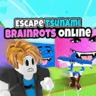 Escape Tsunami For Brainrots is a fascinating survival-escape game. You have to outrun a gigantic tsunami, pick up precious 