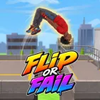 Flip or Fail is a fun online physics game where you control a ragdoll gymnast and throw him from different levels and heights. Before you can land upright in the goal area, you must do stunning flips and aerial tricks.

