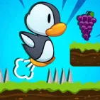 Join the Penguin Adventure! Take on the role of a brave little penguin determined to reach the castle at the end of each level after overcoming challenges as you slide, jump and fight your way through three snowy worlds.
