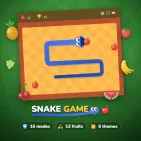 Snake Game fully recaptures the original appeal of the classic Snake game that dominated early mobile devices. Start with a short body, collect food to grow, and survive for as long as possible.