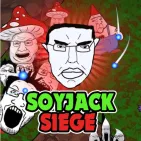 Soyjak Siege is an action-packed survival shooter where you play as a Soyjak-inspired character, fighting off hordes of monsters across different realms. Your mission is to survive as long as possible, destroying enemies, getting experience gems, unlocking strong weaponry and developing your character into an invincible force.

